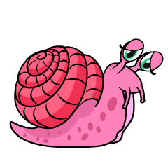 Sad Pink Snail