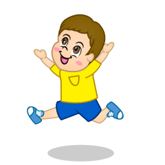 Boy Running and Jumping