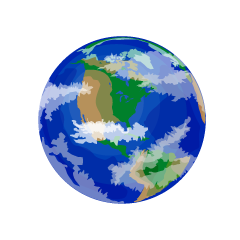 Americas Earth with Cloud