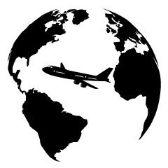 Avión Volando con la Tierra América