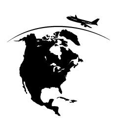 Airplane Flying with North America