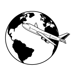 Avión Volando con la Tierra Asia