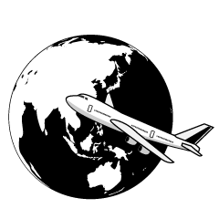 Avión Volando con el Mundo