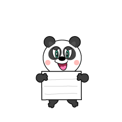 Panda with Board