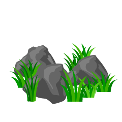 Stone on Grass