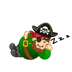 Fat Pirate Sleeping
