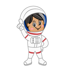 Girl Astronaut Posing