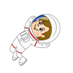 Girl Astronaut Somersault