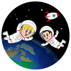 Astronauts Flying Over Earth