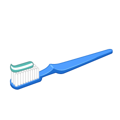 Toothbrush with Paste