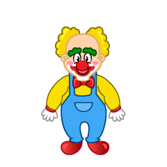 Yellow and Blue Clown