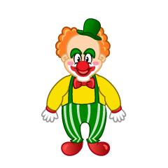 Yellow and Green Clown