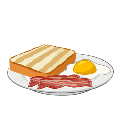 Desayuno de Huevo y Tocino