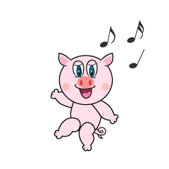 Cerdo bailando