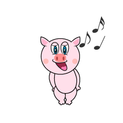 Cerdo cantando