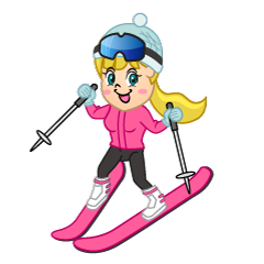 Girl Skier Smiling