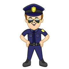 Policeman with Sunglasses