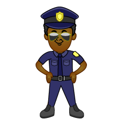 Police Officer with Sunglasses