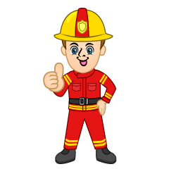 Red Firefighter Thumbs Up