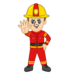 Red Firefighter Stop Gesture