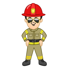 Firefighter with Sunglasses