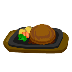 Hamburger on Sizzling Plate