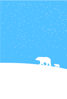 Polar bear parent-child graphics card