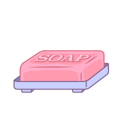 Pink Soap on Plate