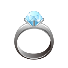 Light Blue Engagement Ring