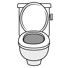 Toilet Bowl from Front