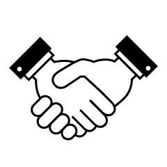 Business Handshake Black and White