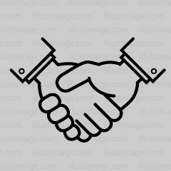Business Handshake Line Art