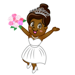 Happy African American Bride