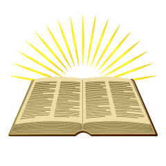 Glowing Open Bible