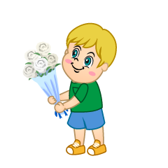 Boy Giving Flowers