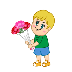 Child Giveing Flowers