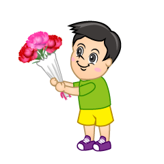 Child Giving Flowers