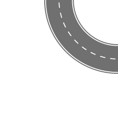 Right-curved Up Road (Top)