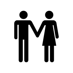 Hands holding Man and Woman