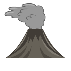 Smoking Rocky Volcano