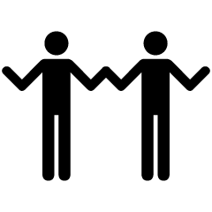 People who held hands Pictogram
