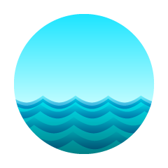 Turquoise Ocean Wave Circle