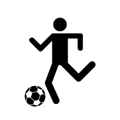 Soccer Dribble Pictogram