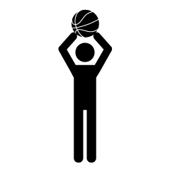 Basketball Shoot Pictogram