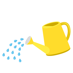 Yellow Watering Can Pouring