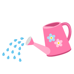 Cute Watering Can Pouring