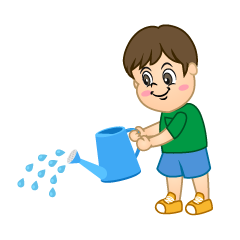 Boy Watering