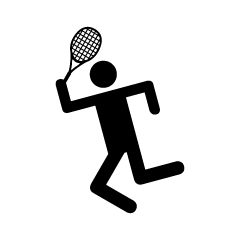 Male Tennis Player Pictogram