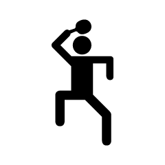 Table Tennis Player Pictogram