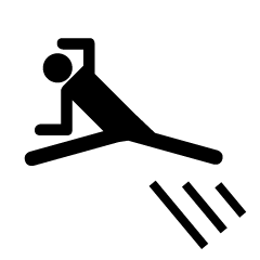 Athlete Runs and Jumps Pictogram